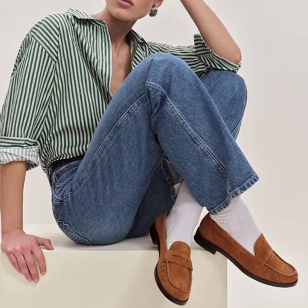 Reformation Women's Brown Suede Loafers